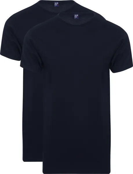 Alan Red Extra Long T-Shirts Derby Navy (2-Pack) Dark Blue Blue size L