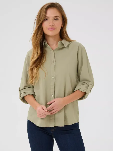 KAFFE Naya Casual Fit Shirt, Mid Grey
