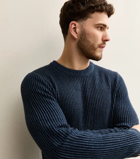 Navy Regular Ribbed Jumper