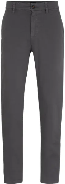 BOSS Satin Chino Anthracite Dark Grey Grey maat W 31