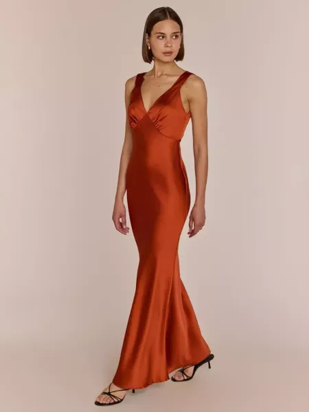 Rewritten Amelia Satin Maxi Dress