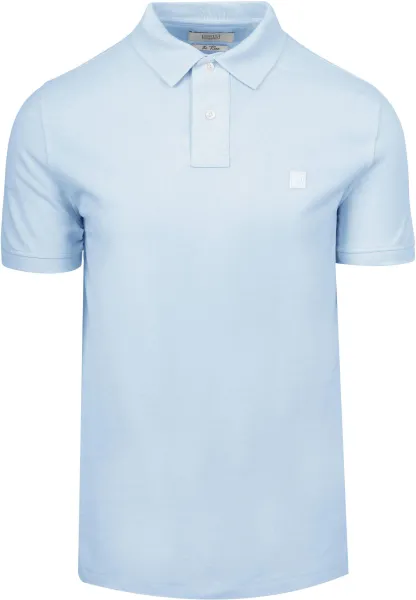 King Essentials The Rene Polo Shirt Light Light blue Blue maat L