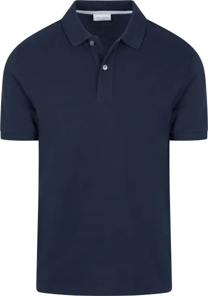 Profuomo Piqué Polo Shirt Navy Blue Dark Blue maat L