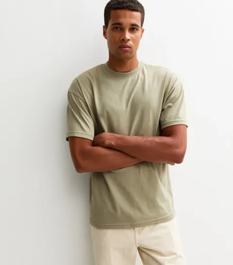 Green Oversized Crew Neck T-Shirt