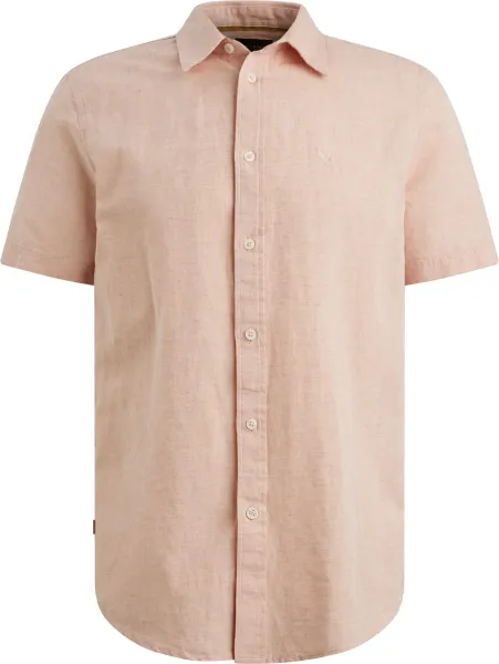 PME Legend Short Sleeve Shirt Cotton Linen Pink maat 3XL