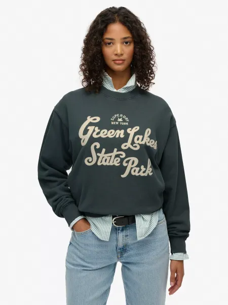 Superdry Lo-fi Outdoor Loose Sweatshirt, Utah Gold