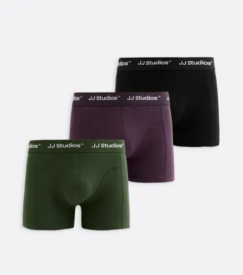Green Pack of 3 Logo Waistband Boxers