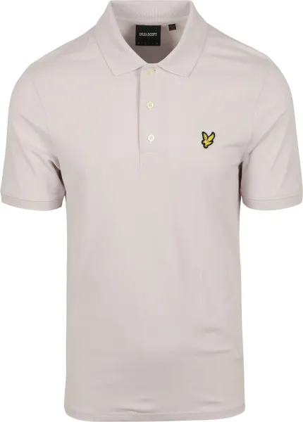 Lyle and Scott Polo Shirt Lilac Mist Purple Pink maat L