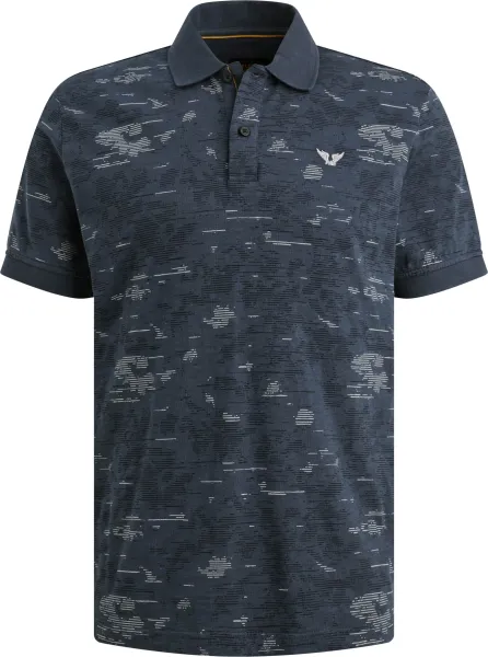 PME Legend Polo Shirt Slub Jersey Navy Blue Dark Blue maat 3XL