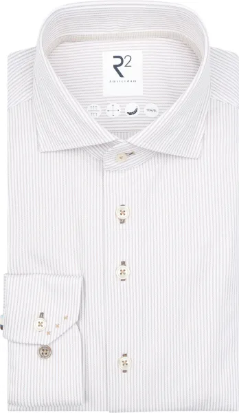 R2 Shirt Knitted Stripes Beige size 38