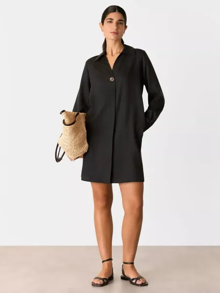 Whistles Collared Button Mini Dress