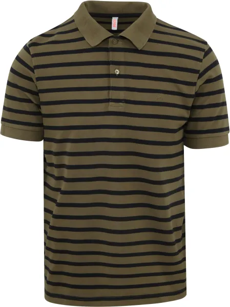 Sun68 Polo Shirt Stripes Green maat L