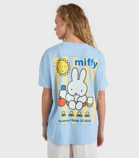 Light Blue Miffy Summer State Printed T-Shirt