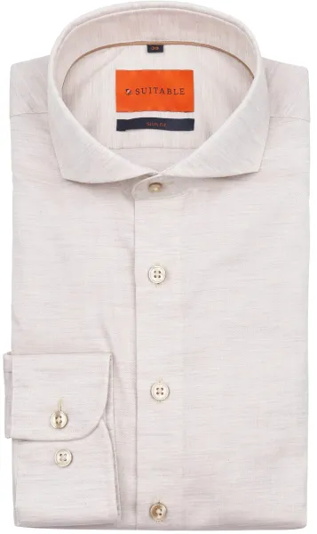 Suitable Melange Shirt Sand Beige size 38