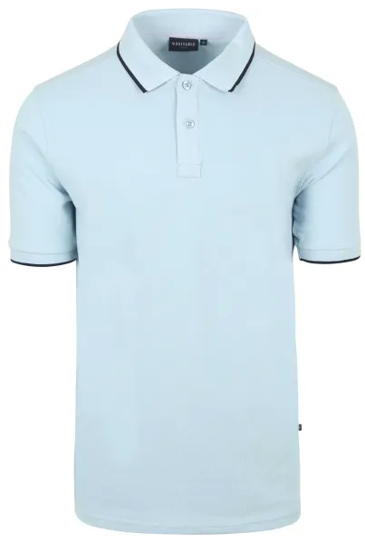 Suitable Respect Polo Shirt Tip Ferry Light Light blue Blue maat XL