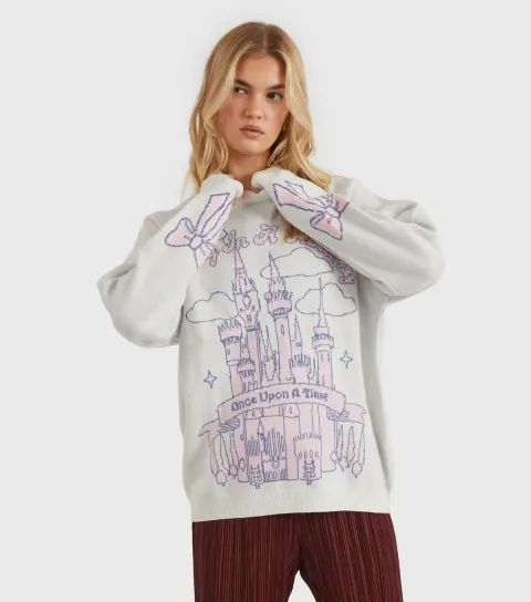 Grey Disney Fantasy Knit Jumper