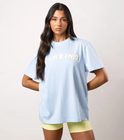 Light Blue Logo Appliqued T-Shirt
