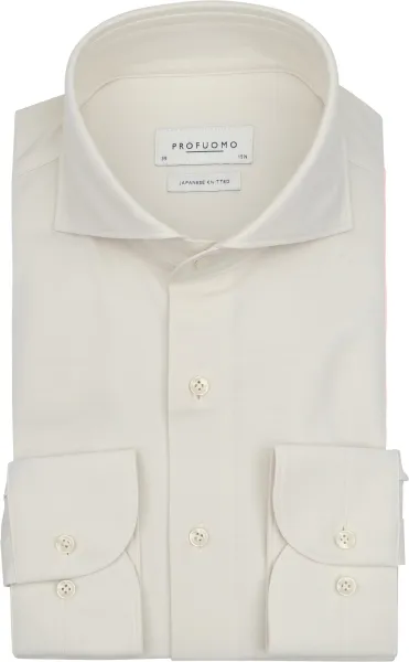 Profuomo Japanese Knitted Shirt Off Off-White White size 37