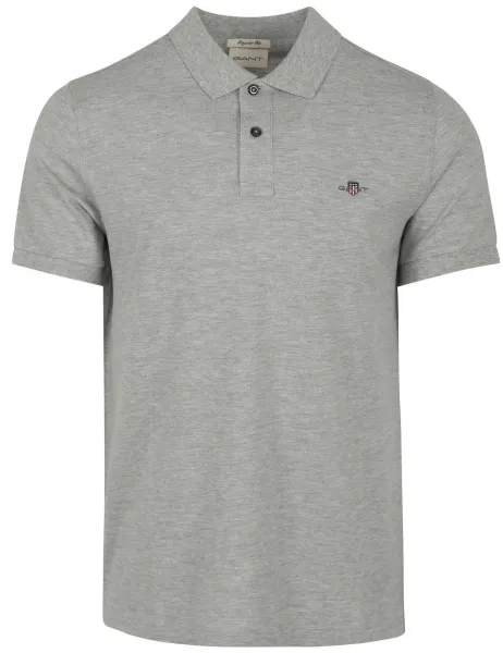 Gant Shield Piqué Polo Shirt Grey maat 3XL