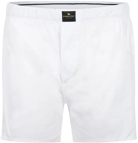 Steppin' Out Boxershort Poplin White maat M