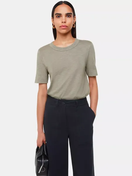 Whistles Rosa Double Trim T-Shirt