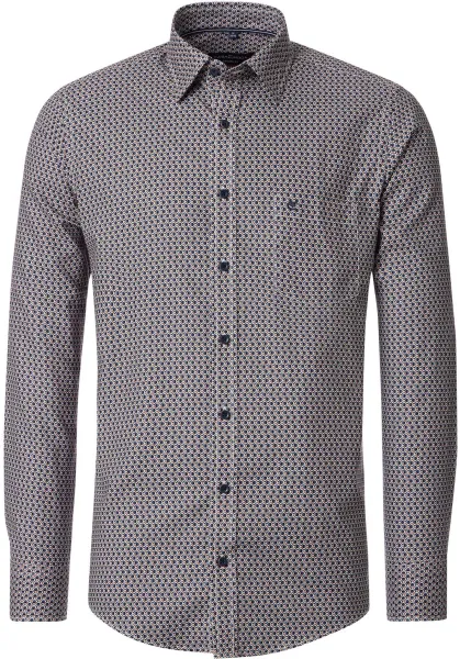 CASAMODA Casual Shirt Print Multicolour Blue maat 3XL