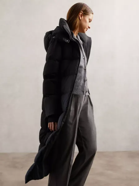 Reiss Petite Colette Longline Puffer Coat