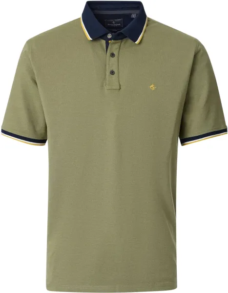 CASAMODA Polo Shirt Piqué Contrast Green maat 3XL