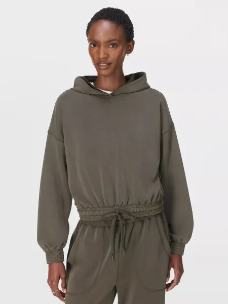 Sweaty Betty Sand Wash CloudWeight Crop Hoodie