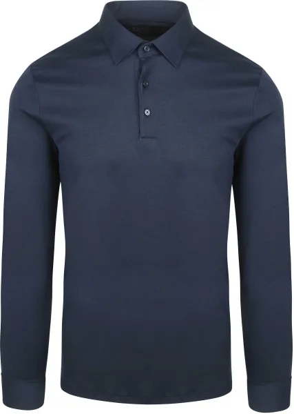 Desoto Longsleeve Poloshirt Essential Navy Blue Dark Blue maat 3XL