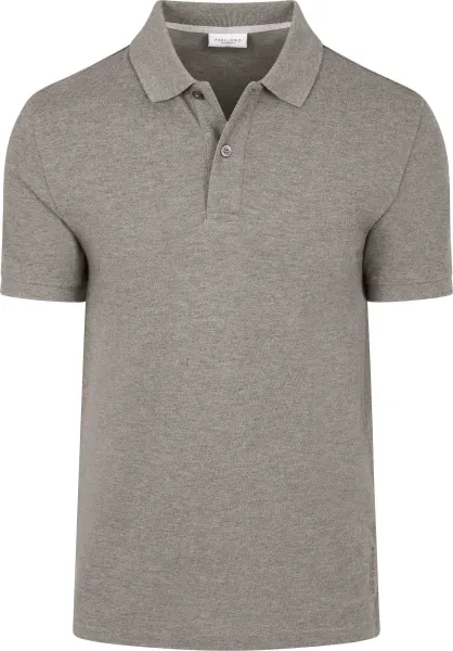 Profuomo Piqué Polo Shirt Melange Brown maat L
