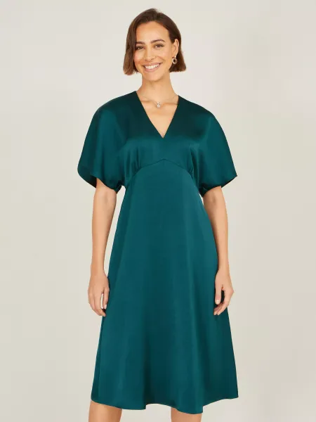 Yumi Kimono Satin Midi Dress
