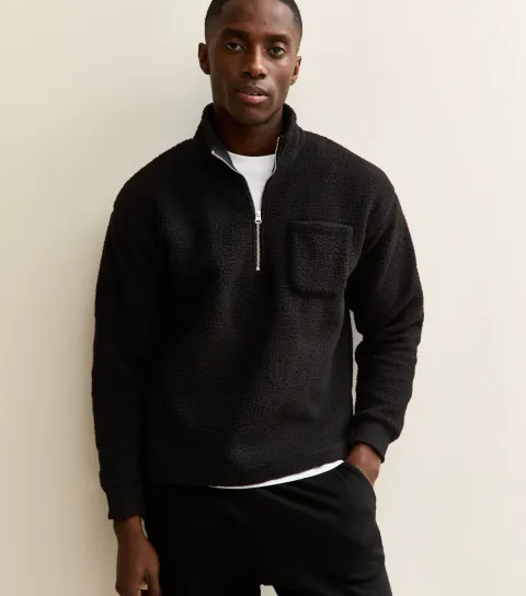Black High Neck Sweatshirt