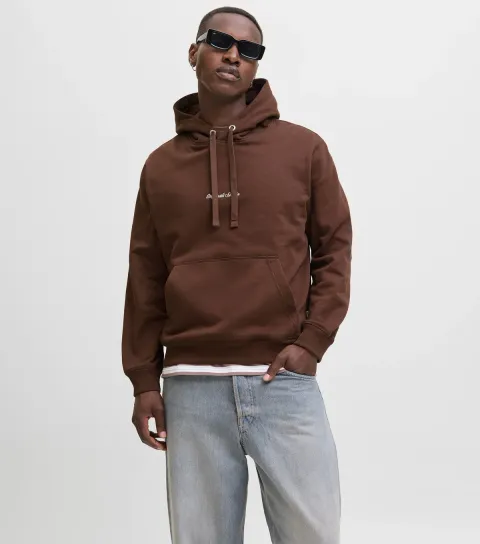 Brown Embroidered Original Studio Hoodie