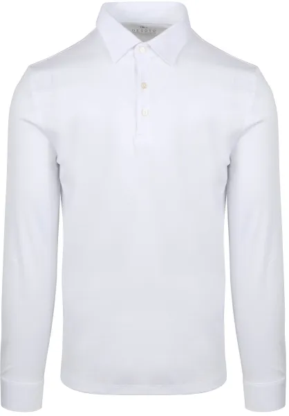 Desoto Essential Long Sleeve Polo Shirt White maat 3XL