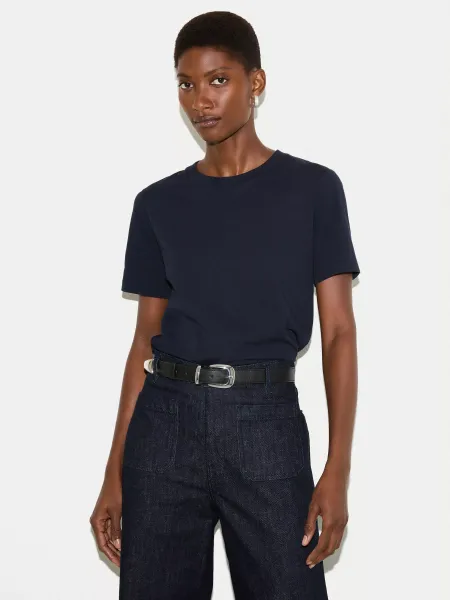 Jigsaw Crew Neck Supima Cotton Crew Neck T-Shirt