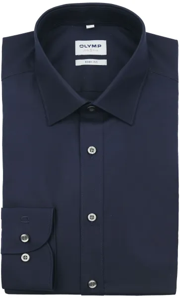 Olymp Shirt Level 5 Body Fit Navy Dark Blue Blue size 36