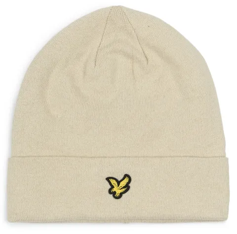 Lyle & Scott Beanie Wool Blend Ecru Beige Off-White