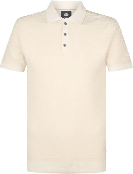 Petrol Knitted Polo Shirt – Oceanstone Ecru Beige Off-White maat M