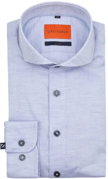 Suitable Melange Shirt Light Light blue Blue size 38