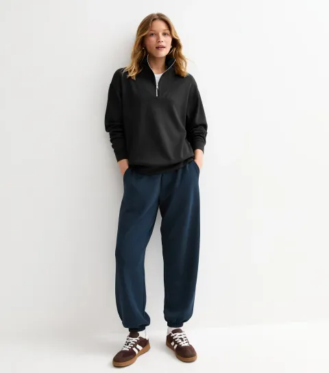 Premium Navy Balloon Leg Joggers