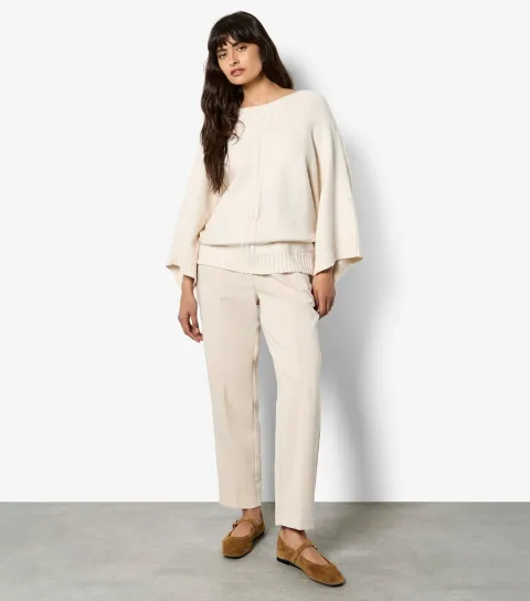 Stone Oversized Cape Jumper