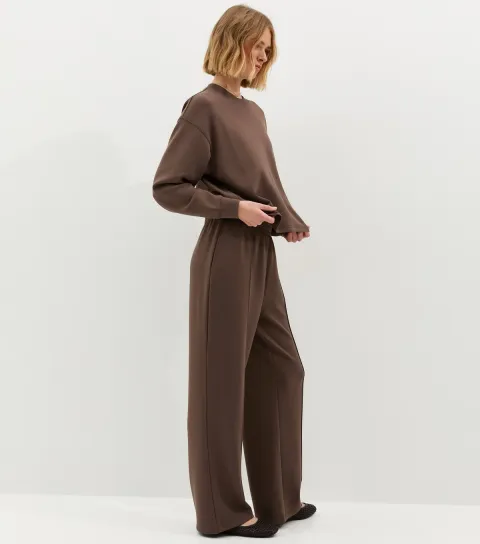 Premium Mid Brown Jersey Joggers