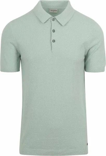 No Excess Knitted Polo Shirt Structure Green maat 3XL