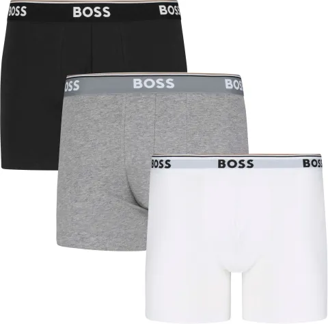 BOSS Boxer Shorts Power 3-Pack 999 Grey Multicolour Black White maat L