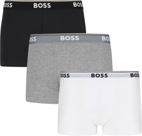 BOSS Short Boxer Shorts Power 3-Pack 999 Grey Multicolour Black White maat L
