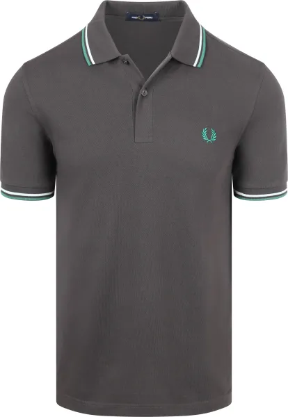 Fred Perry Polo Twin Tipped M3600 85B Dark Grey Grey maat L