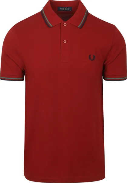 Fred Perry Polo Twin Tipped M3600 Red maat L