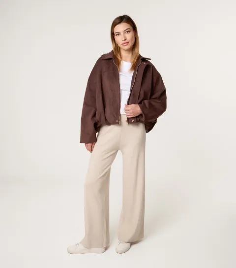 Stone Knit Wide Leg Trouser