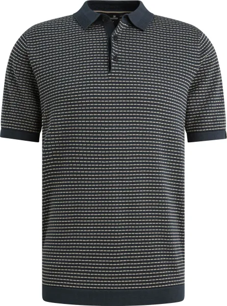 Vanguard Knitted Polo Shirt Stripes Navy Blue Dark Blue maat 3XL